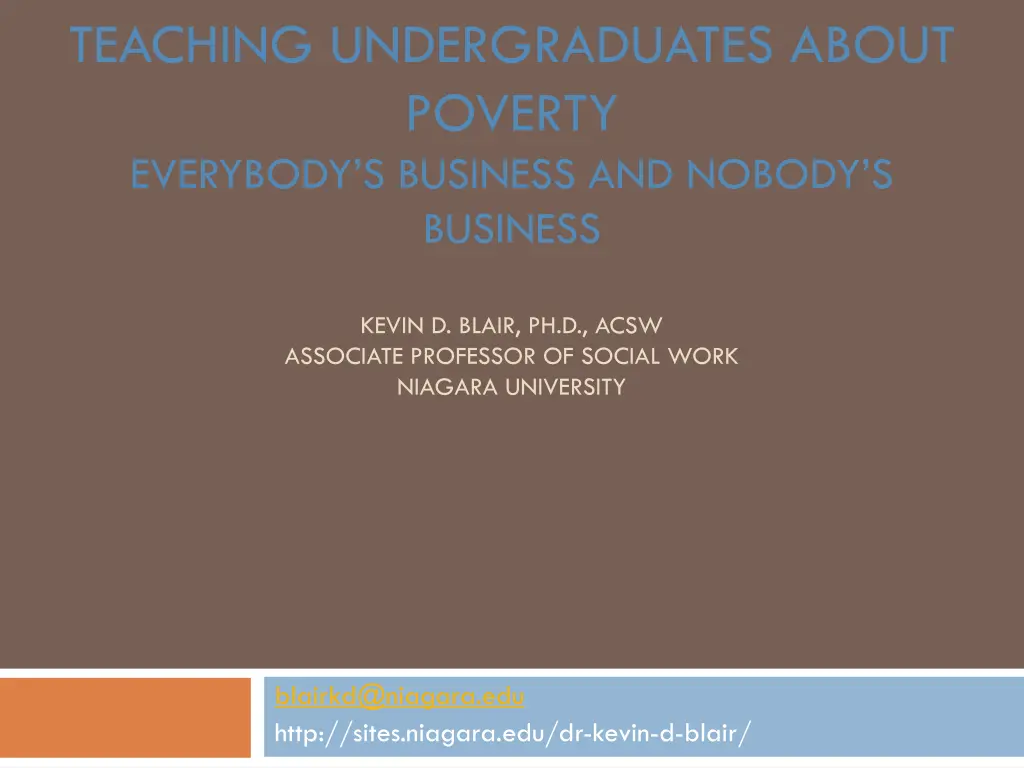 teaching undergraduates about poverty everybody
