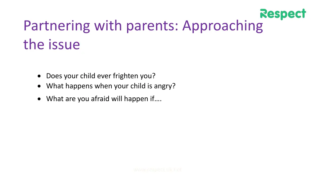 partnering with parents approaching the issue