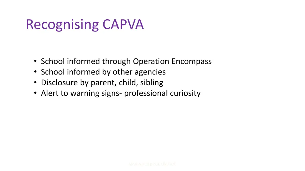 recognising capva