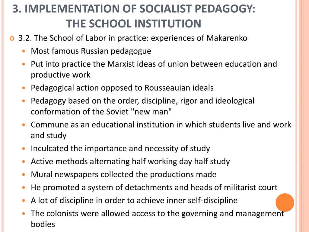 3 implementation of socialist pedagogy the school 3