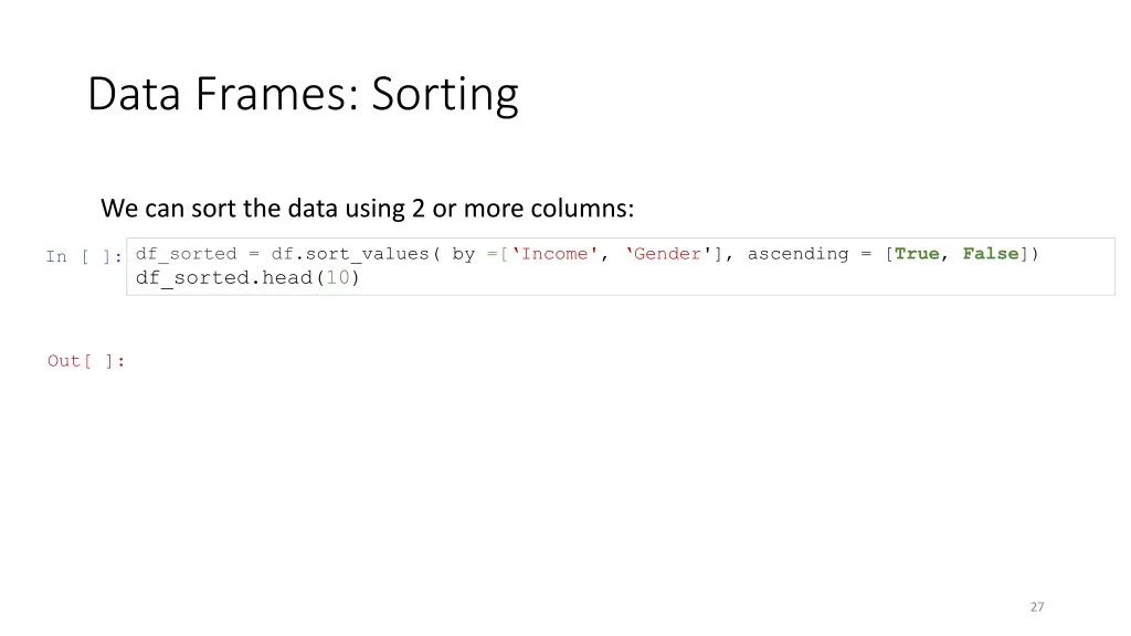 data frames sorting 1