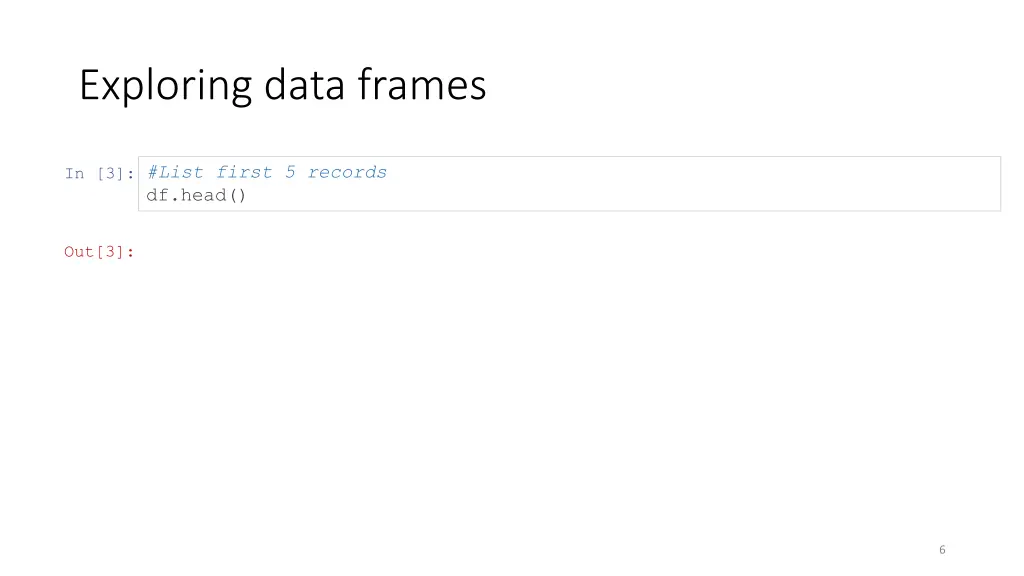exploring data frames