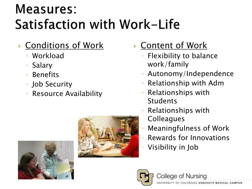conditions of work workload salary benefits
