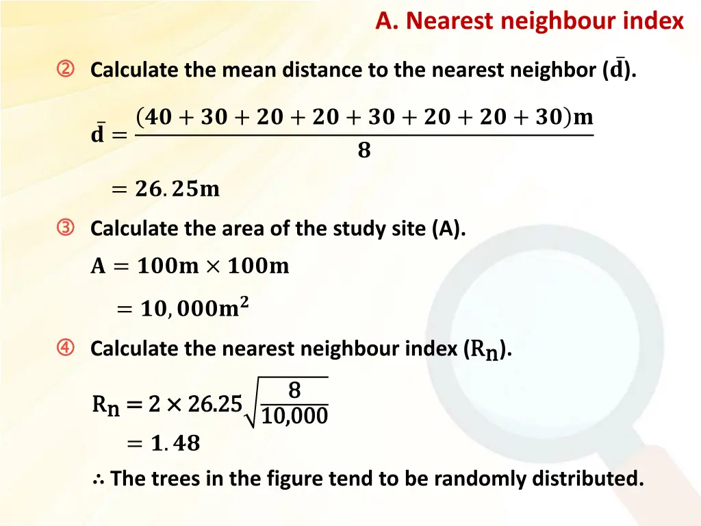 a nearest neighbour index 4