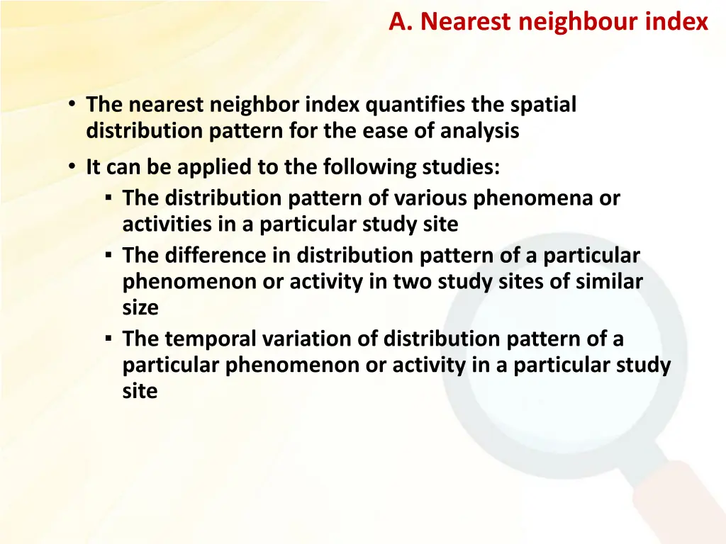 a nearest neighbour index 5