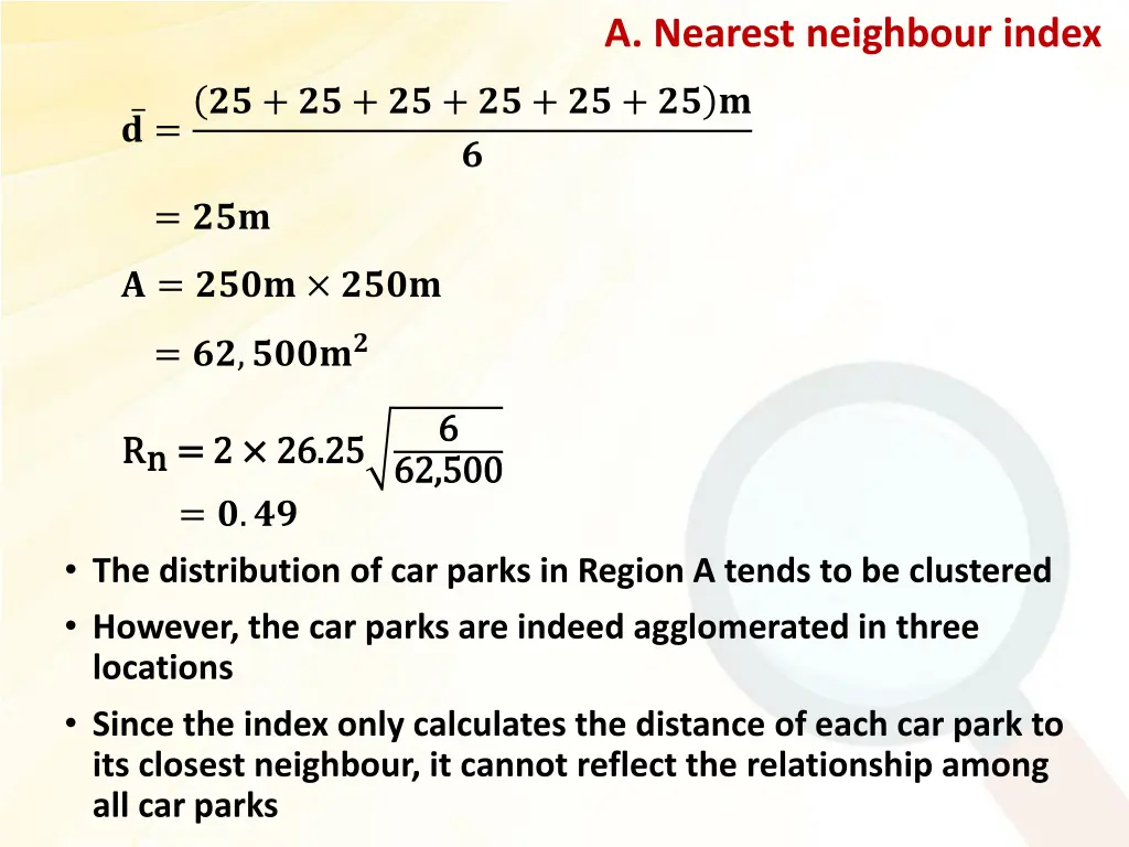 a nearest neighbour index 8