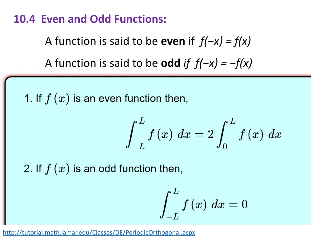 10 4 even and odd functions