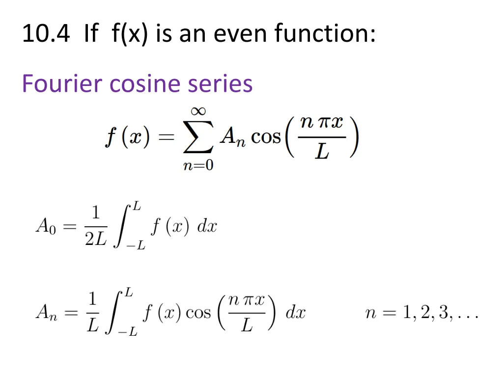 10 4 if f x is an even function 1