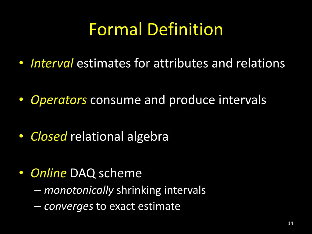formal definition