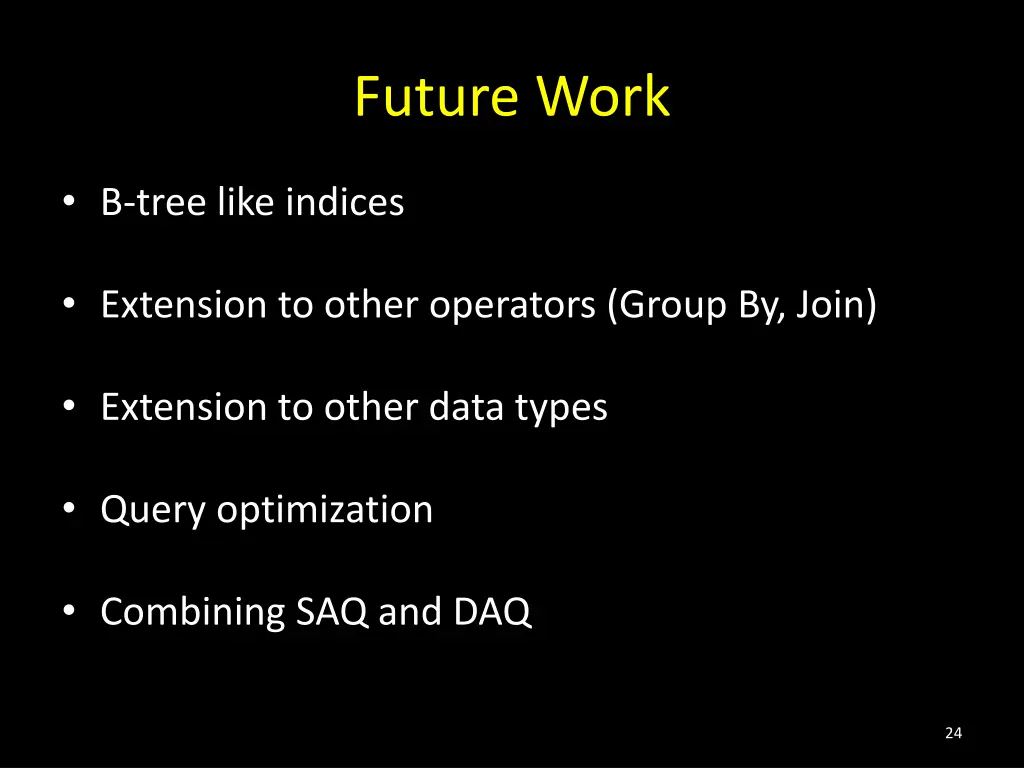future work