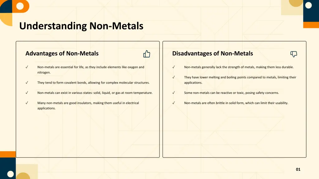 understanding non metals