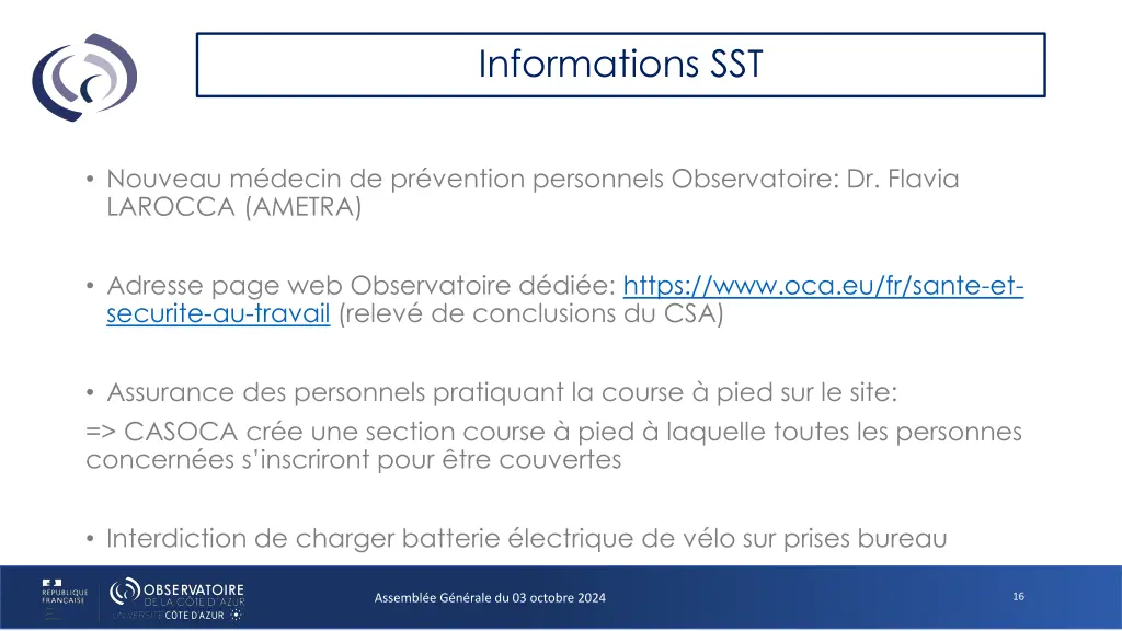 informations sst