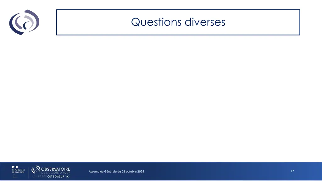 questions diverses