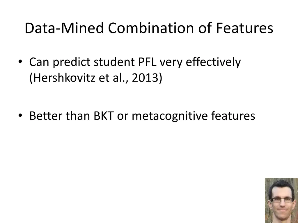 data mined combination of features