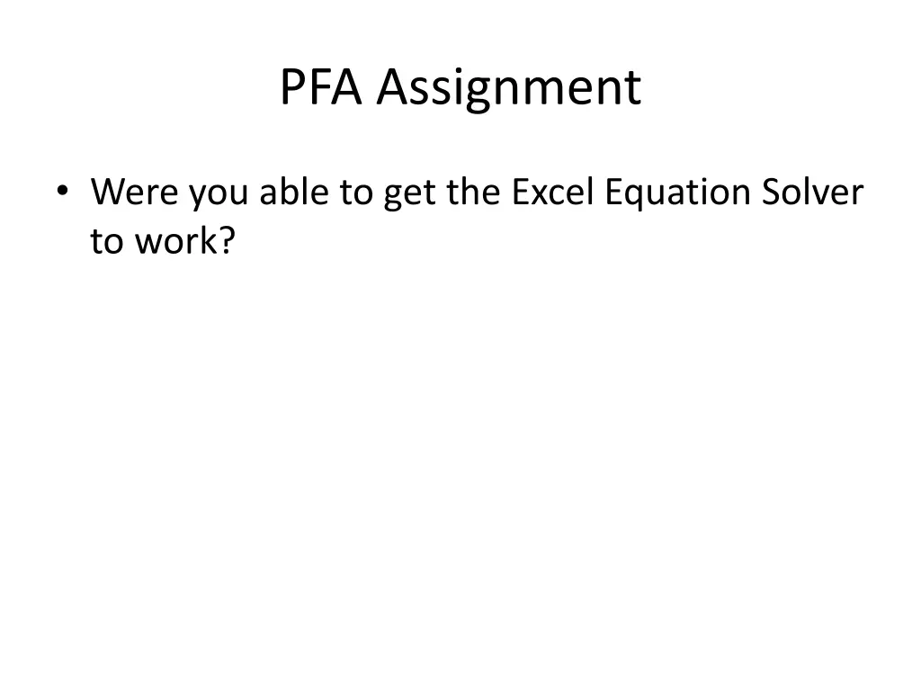 pfa assignment 2
