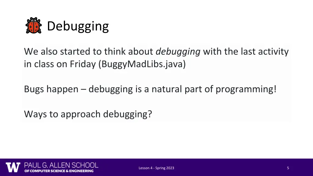 debugging