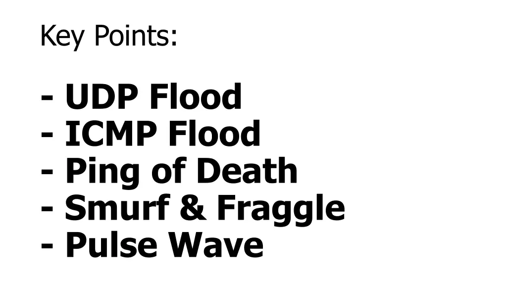 key points