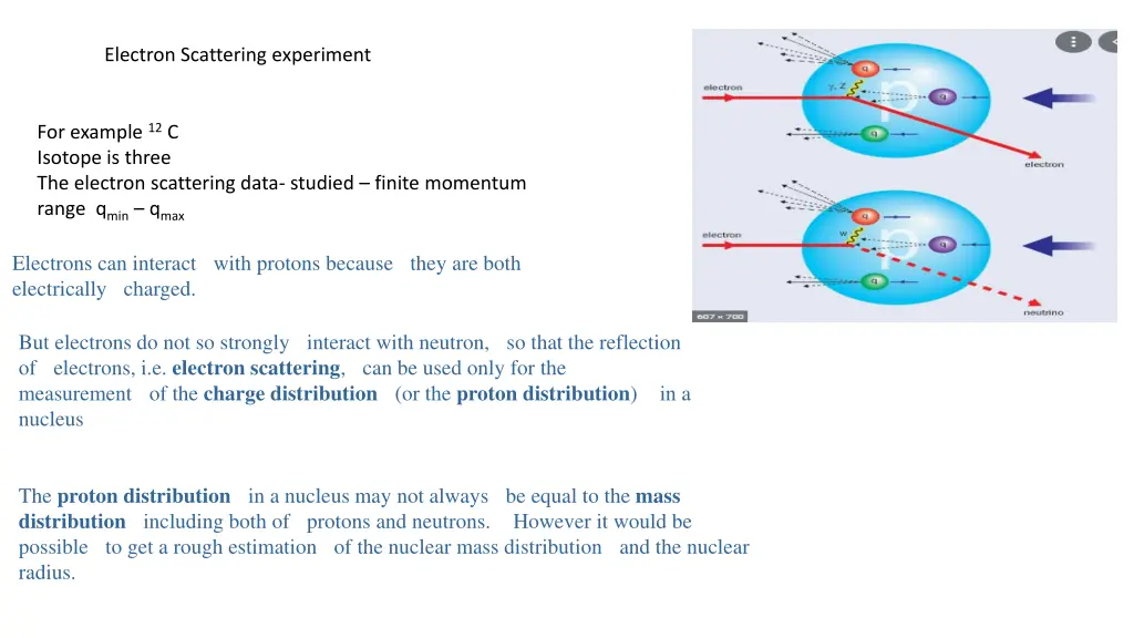 electron scattering experiment