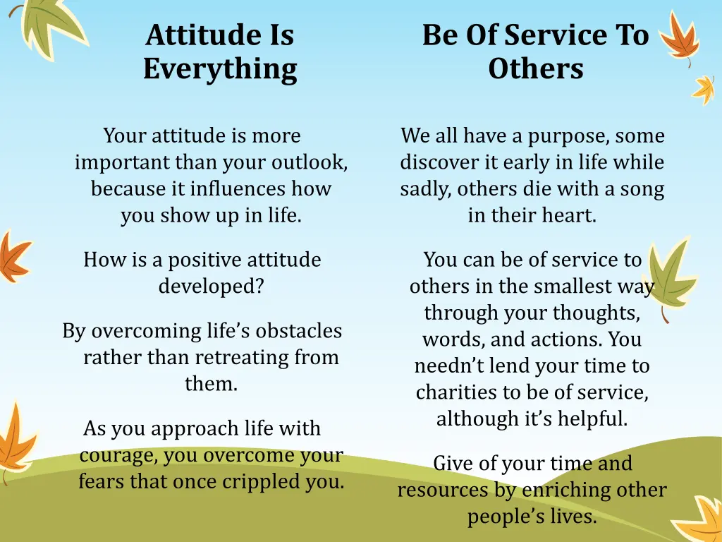 attitude is everything