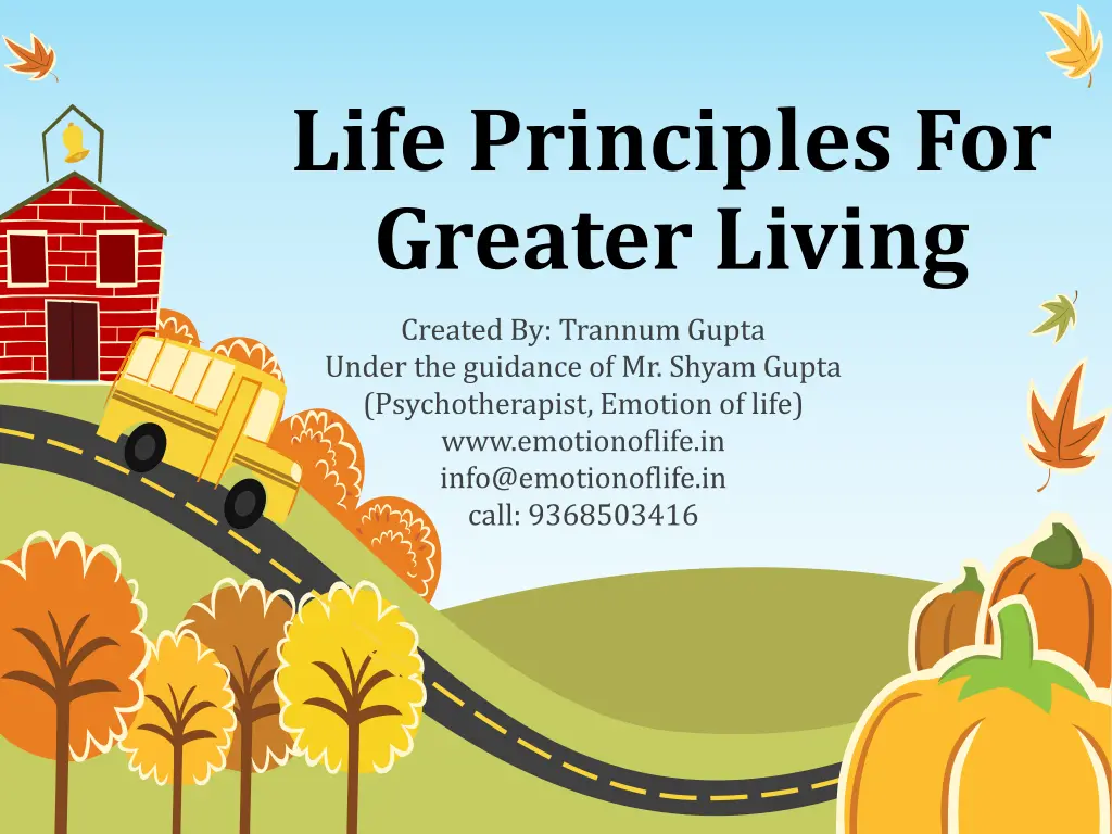 life principles for greater living