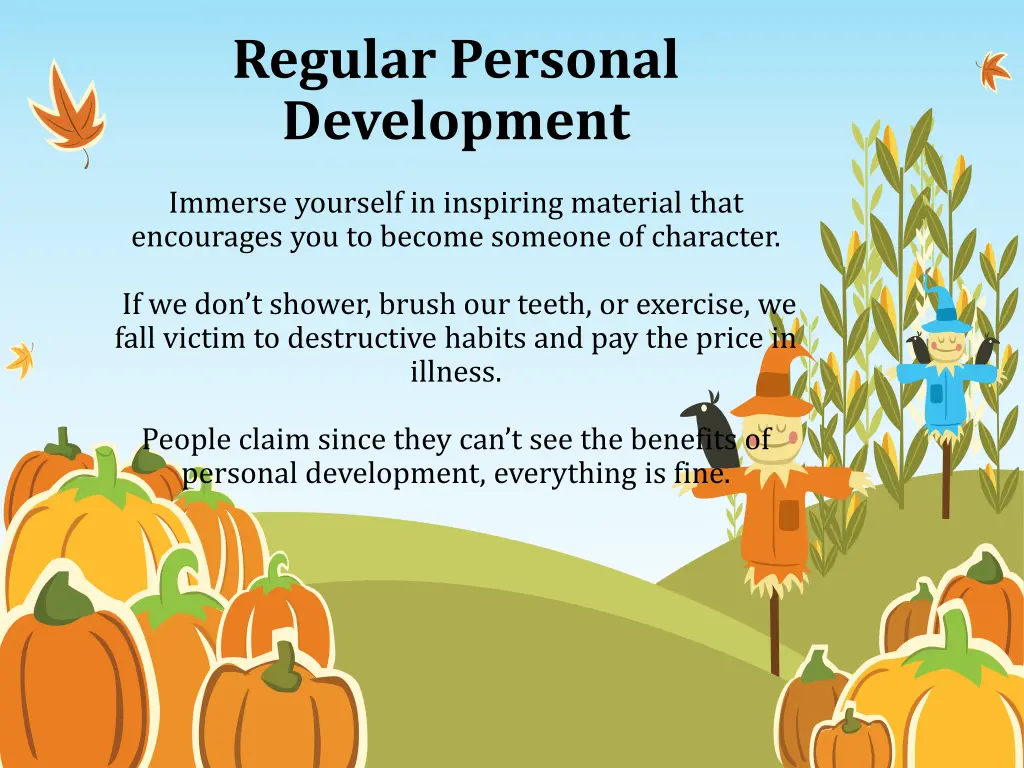 regular personal development