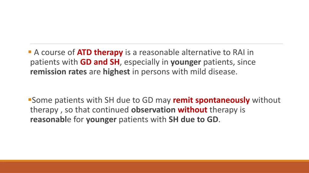a course of atd therapy is a reasonable