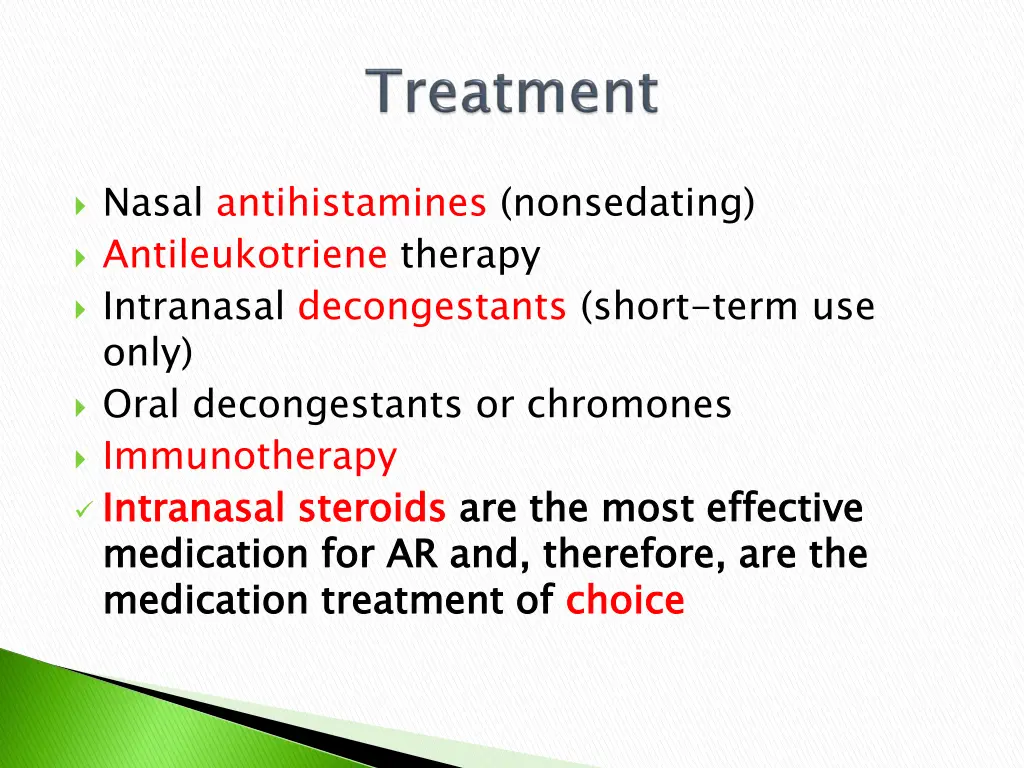 nasal antihistamines nonsedating antileukotriene