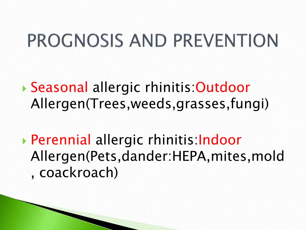 seasonal allergic rhinitis outdoor allergen trees