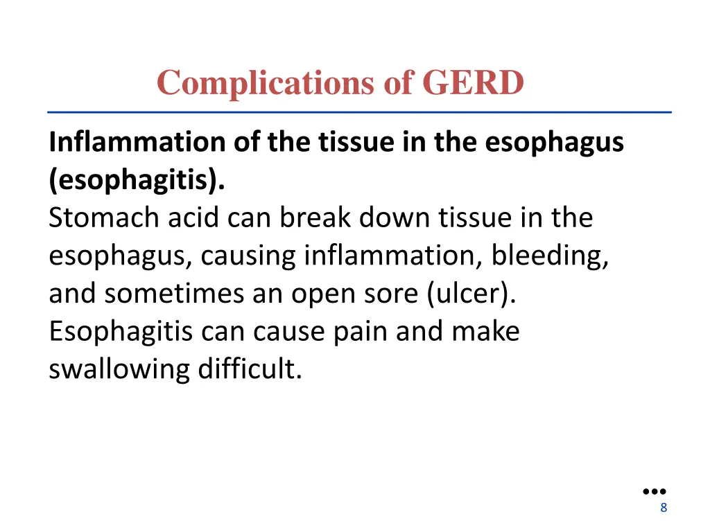 complications of gerd