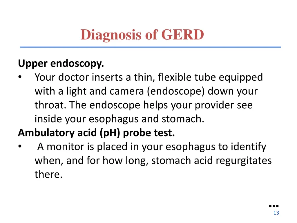 diagnosis of gerd