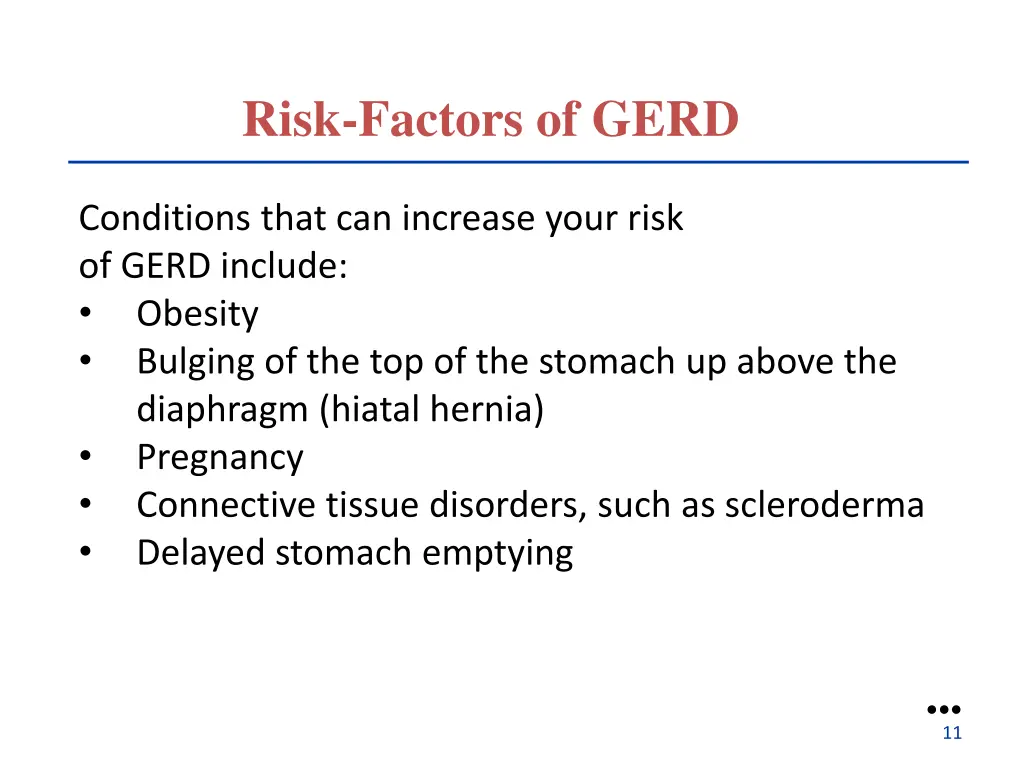 risk factors of gerd