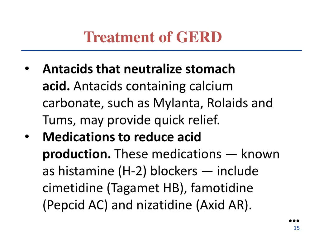treatment of gerd