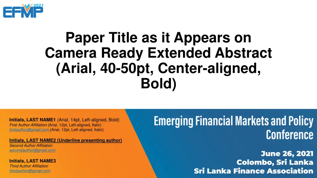 paper title as it appears on camera ready