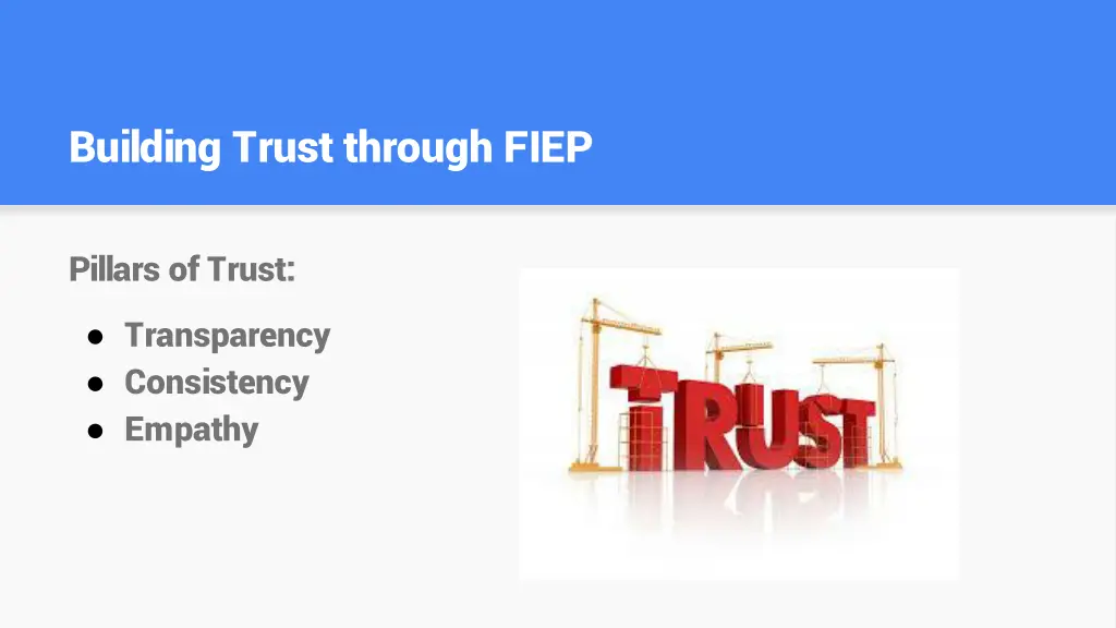 building trust through fiep