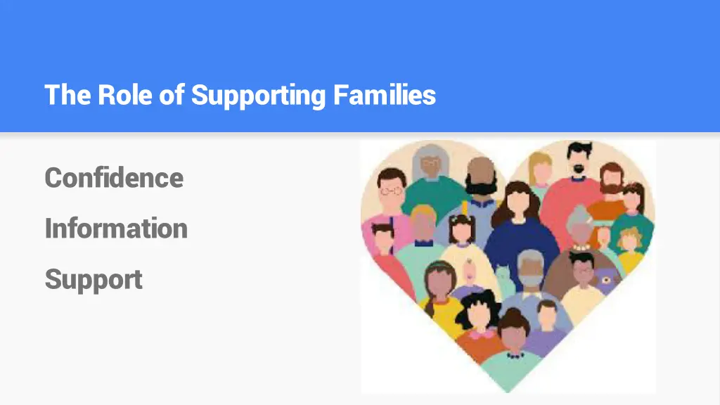 the role of supporting families