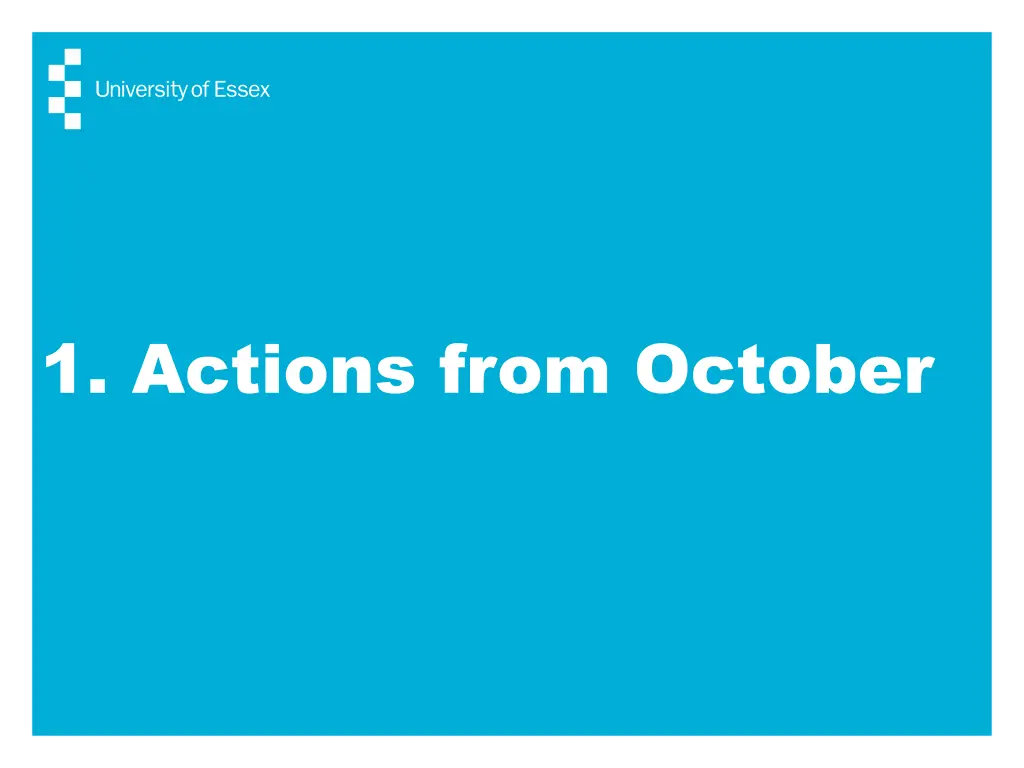 1 actions from october