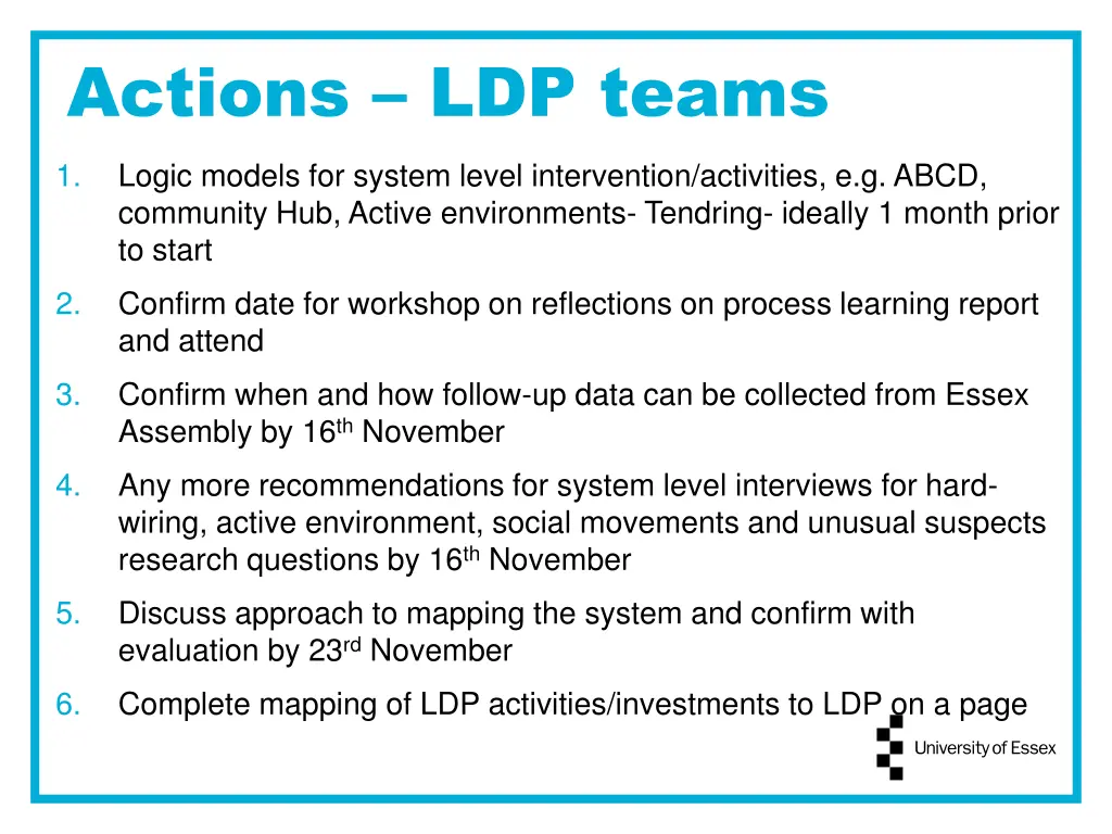 actions ldp teams
