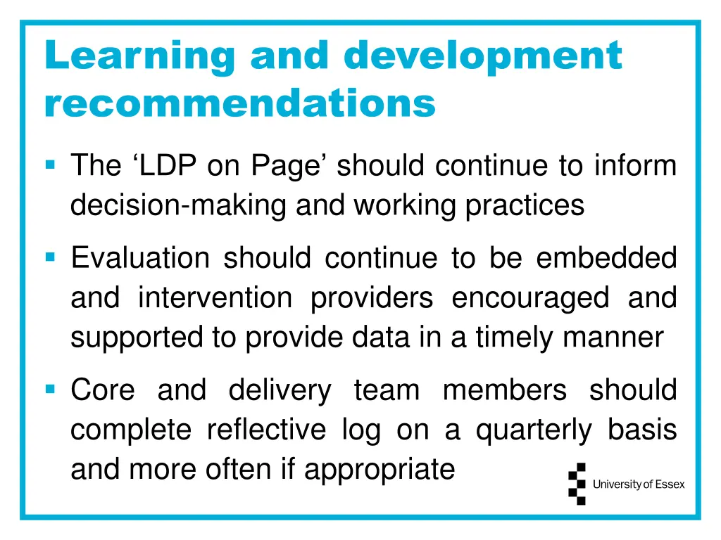 learning and development recommendations