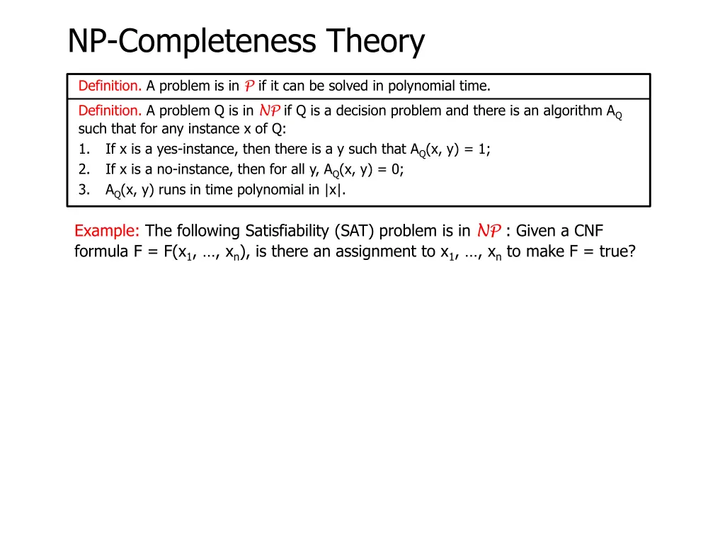 np completeness theory 2