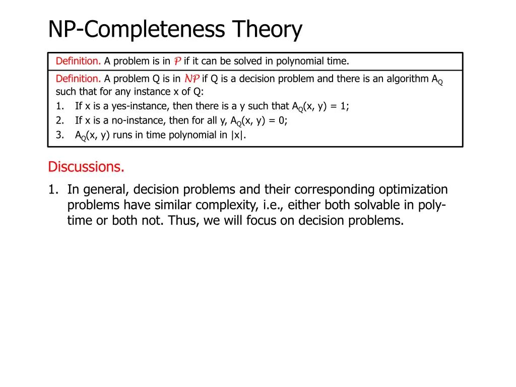 np completeness theory 4