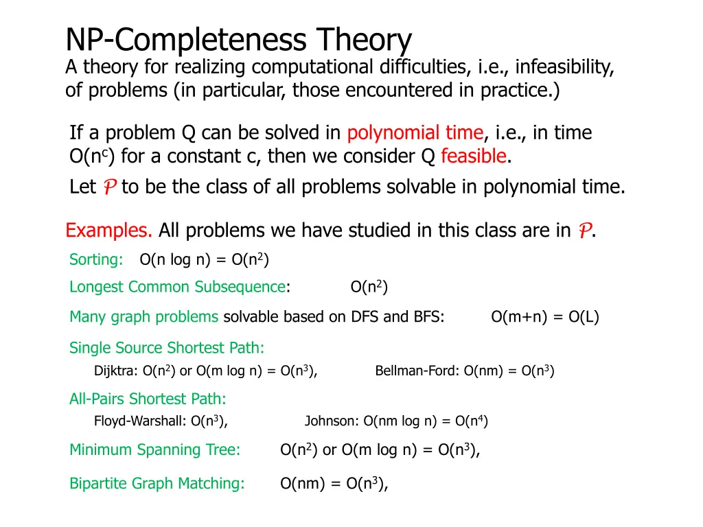 np completeness theory a theory for realizing 1