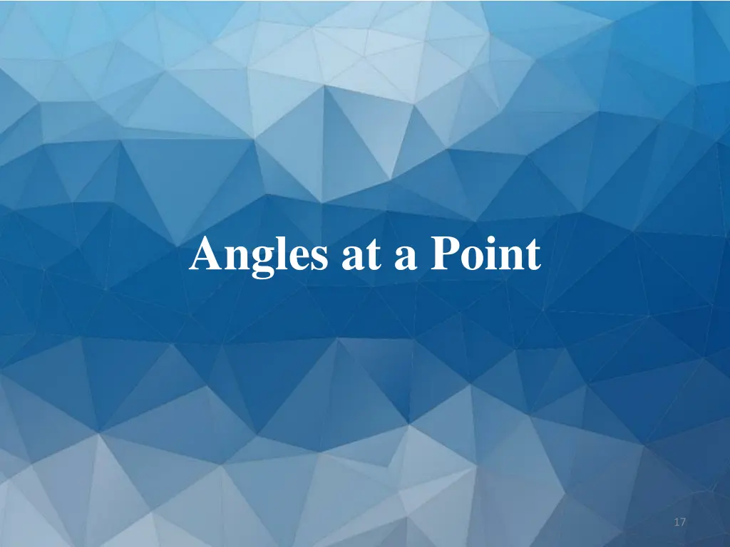 angles at a point
