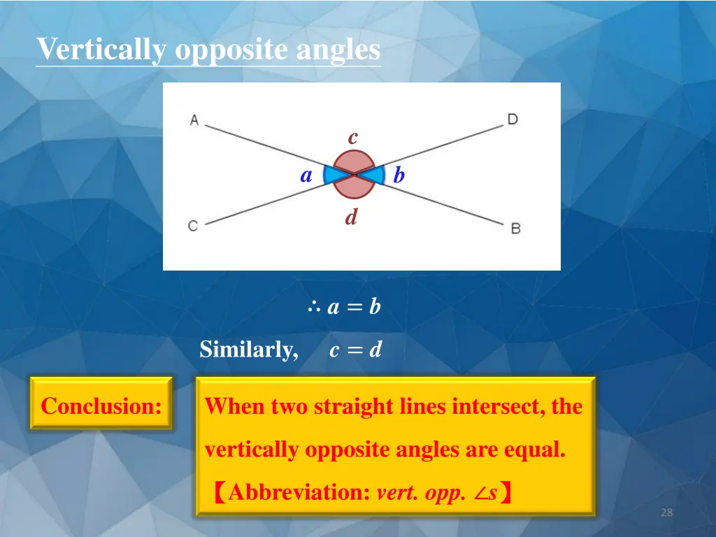 vertically opposite angles 6