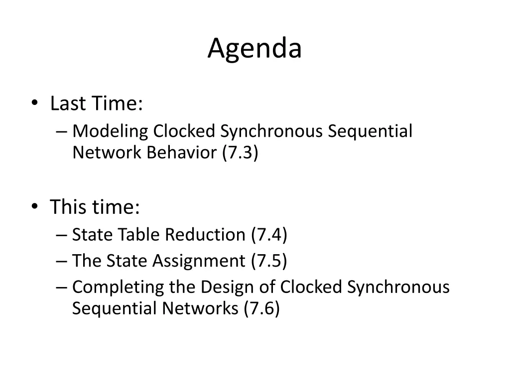 agenda