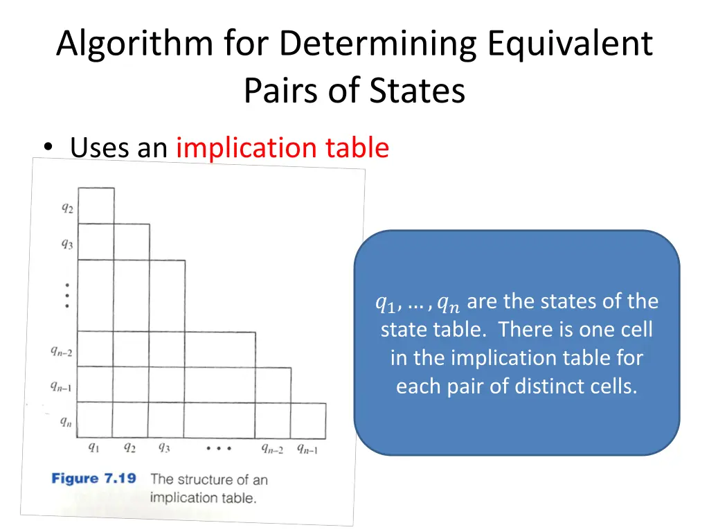 algorithm for determining equivalent pairs
