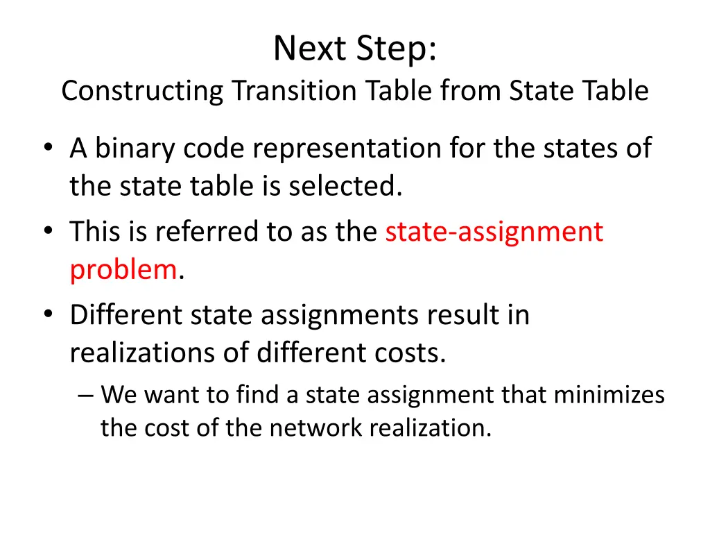 next step