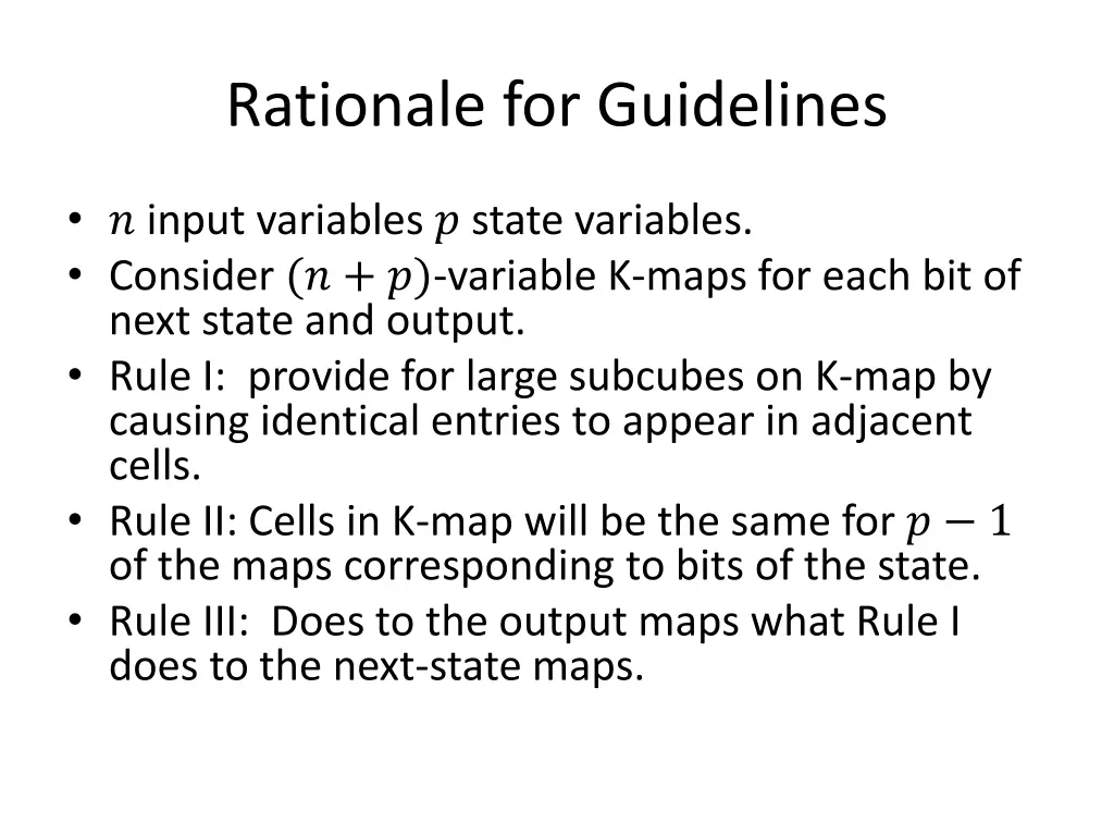 rationale for guidelines