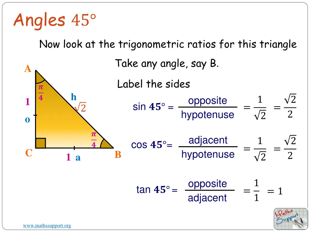 angles 45 1