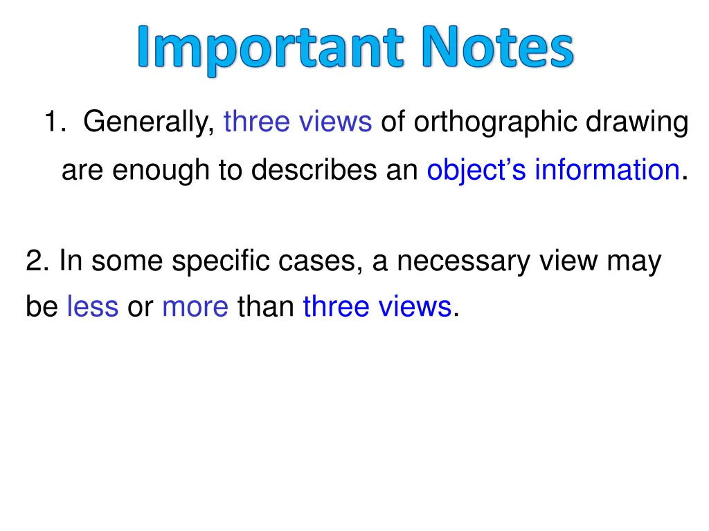 important notes
