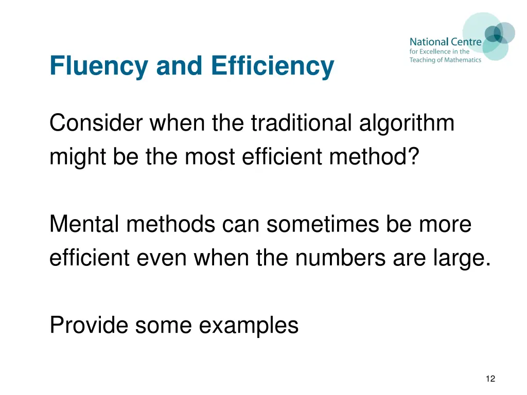 fluency and efficiency